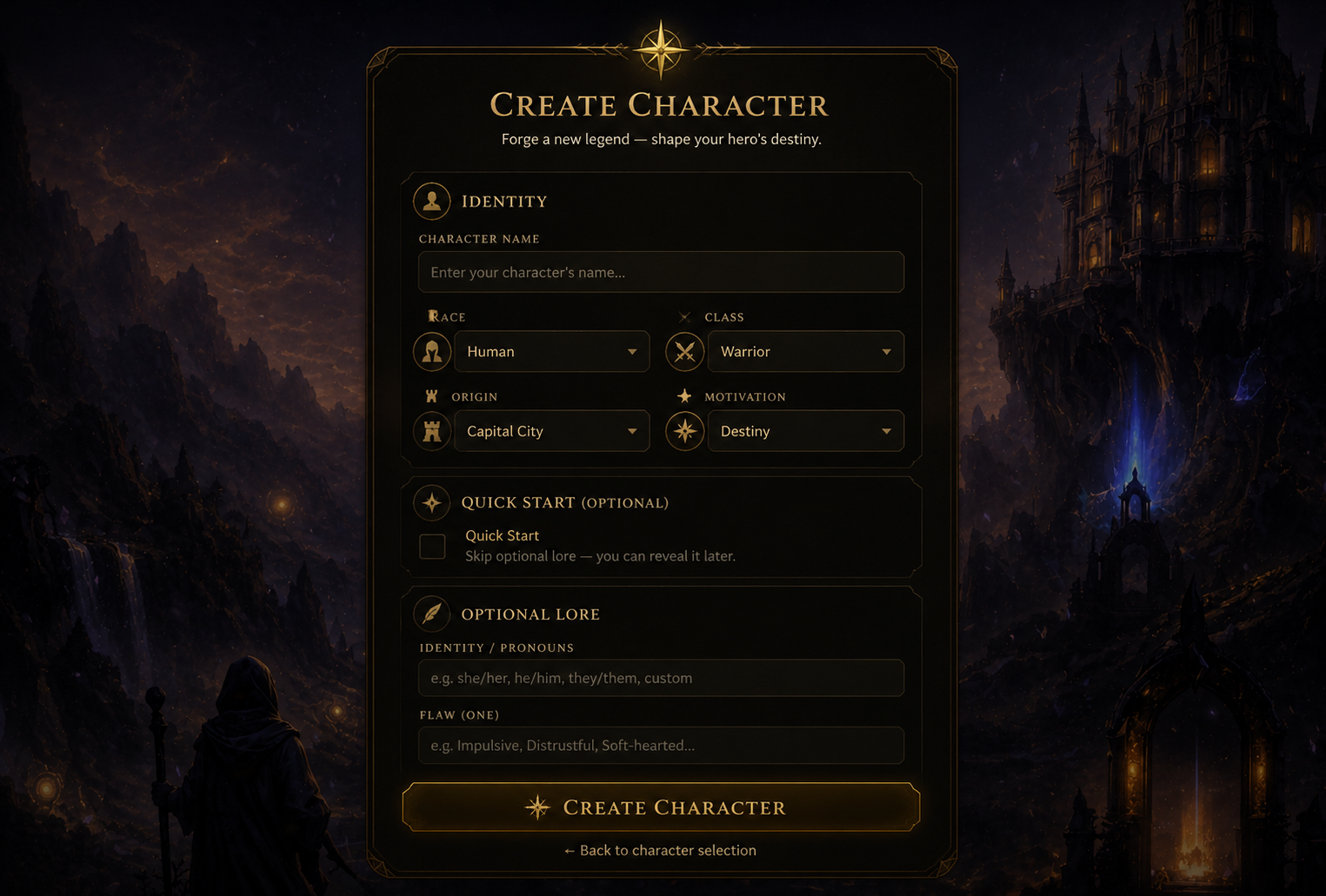 Character Creation